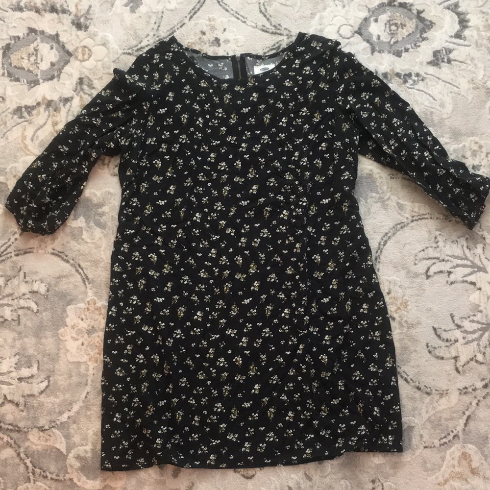 Old Navy Floral Print Zip Back Dress Womens Size L
